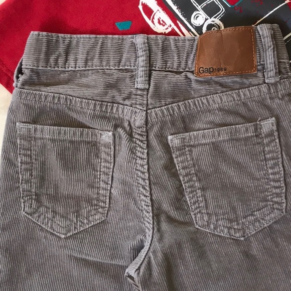 GAPKIDS 5 STRAIGHT LEG CORDUROY PANTS & LS TEE - Picture 5 of 8